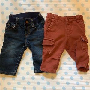 Pair of gap pants- jeans and cargo